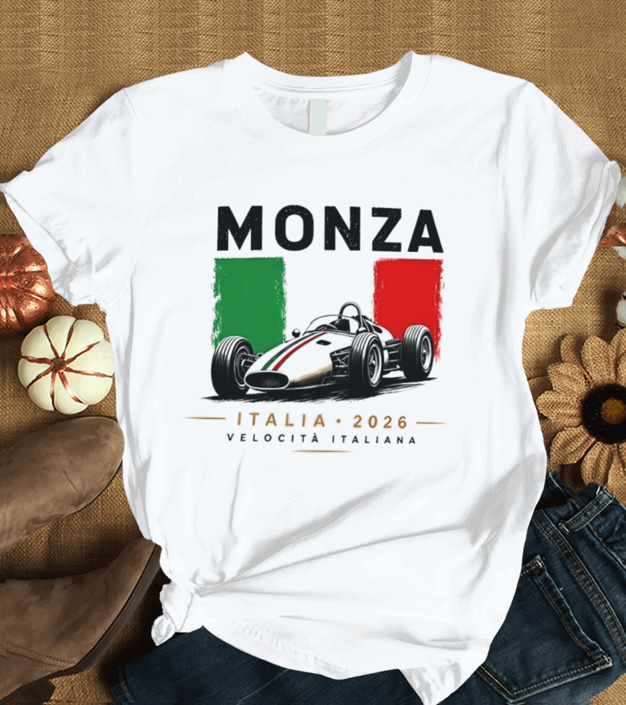 Monza Italia 2026 Velocita Italiana Formula 1 Racing Italian Flag T-Shirt