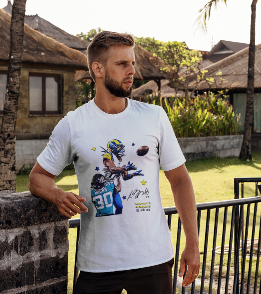 Davante Adams Las Vegas Raiders Brown Football Catch Duel T-Shirt