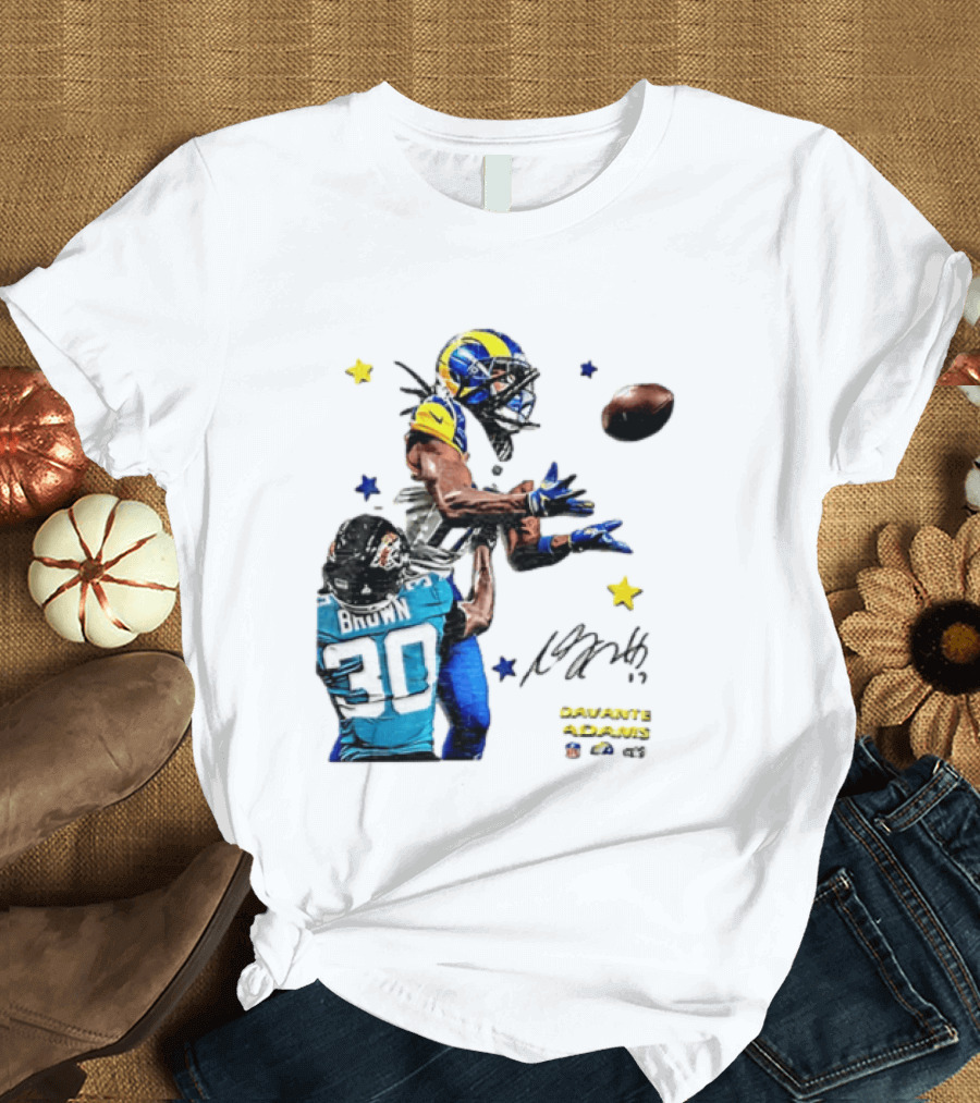 Davante Adams Las Vegas Raiders Brown Football Catch Duel T-Shirt