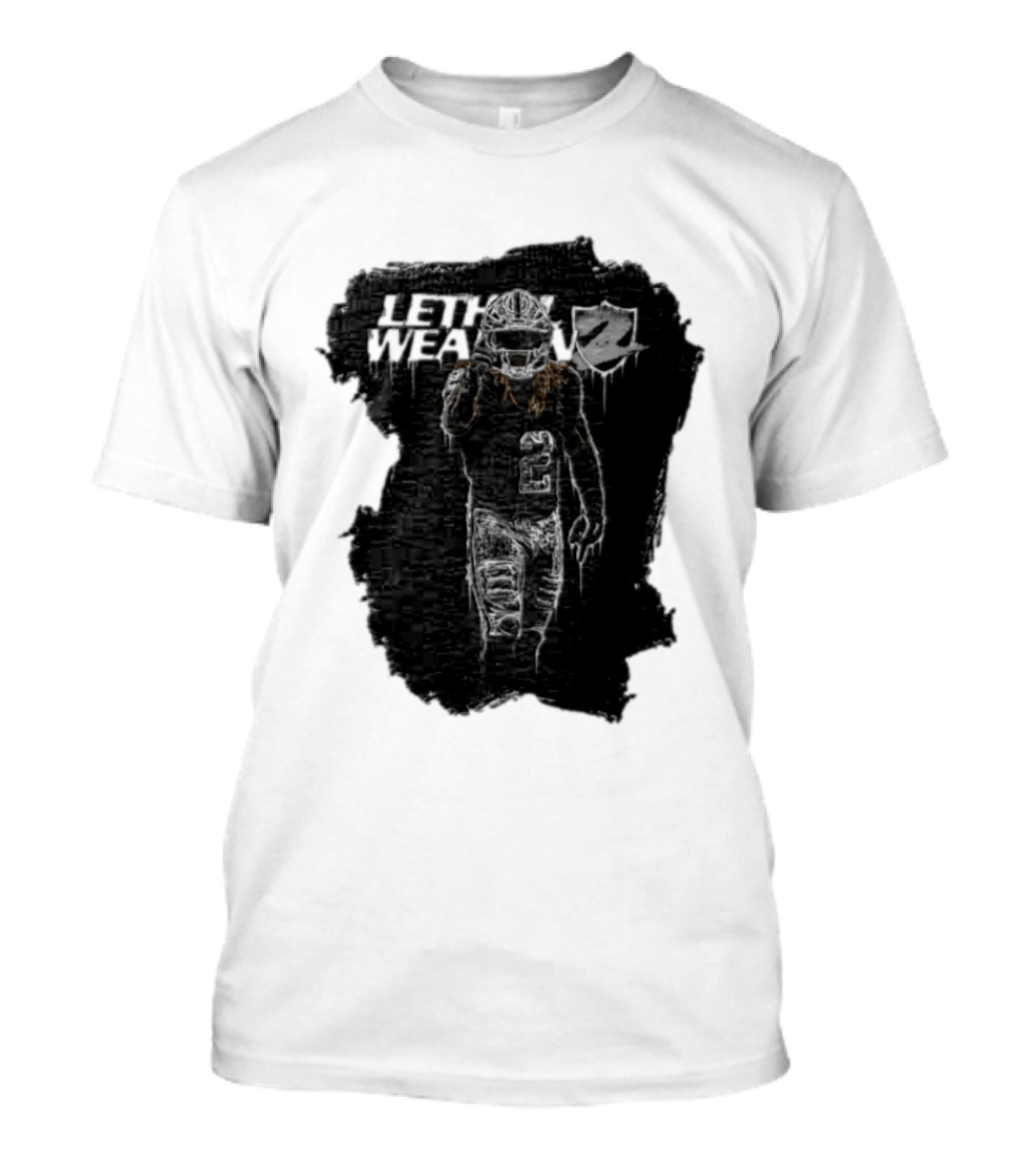 Las Vegas Raiders Davante Adams Lethal Weapon 17 Silver And Black Football T-Shirt