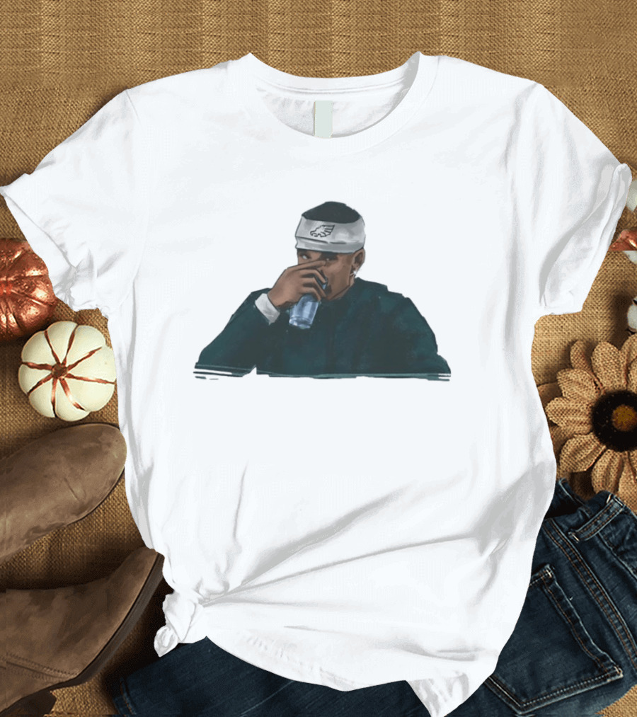 Philadelphia Eagles Jalen Hurts Hydration Headband T-Shirt