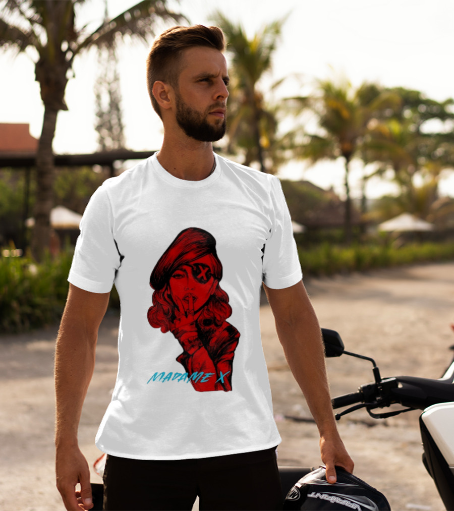 Madonna Madame X Beret Eye Patch Pop Music T-Shirt