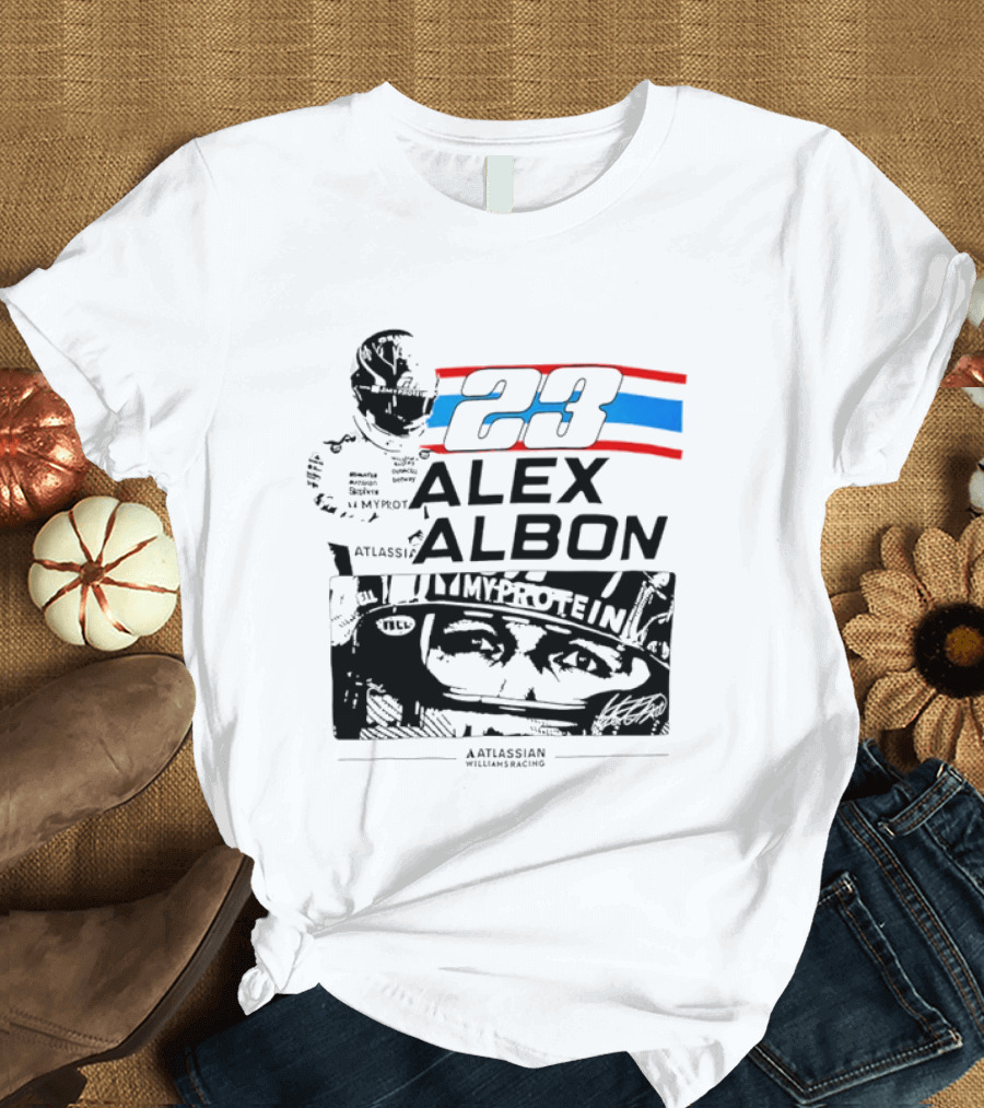 Alex Albon 23 Williams Racing Atlassian Myprotein T-Shirt