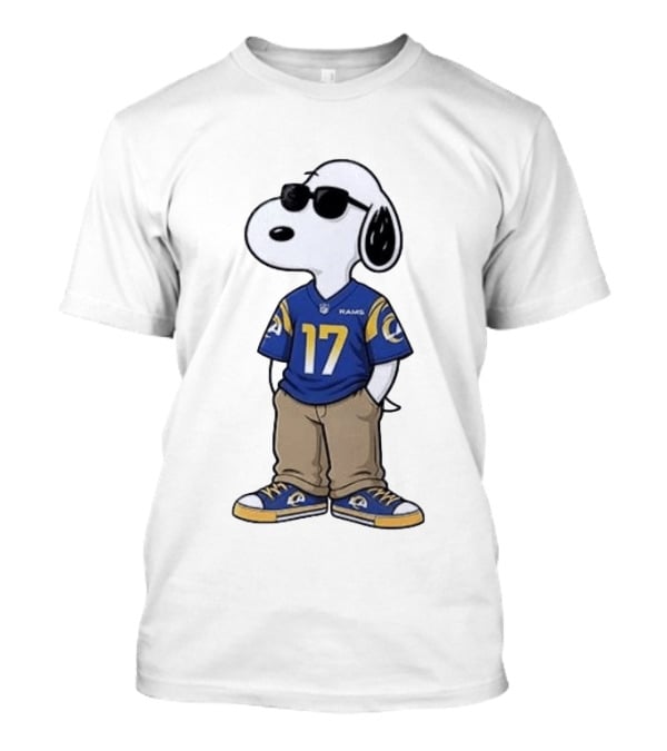Los Angeles Rams Peanuts Snoopy Cool Style Collaboration Start Of The Season T-Shirt