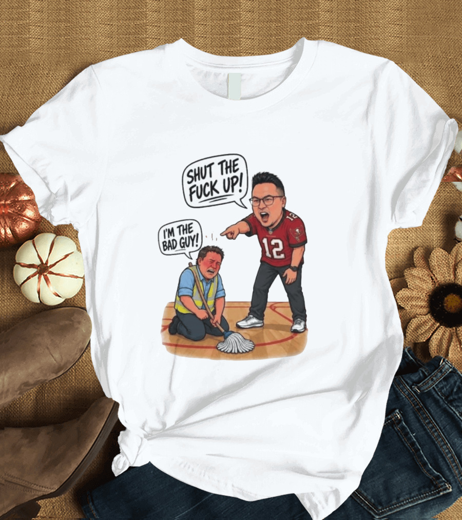 Rico Bosco Shut The Fuck Up I'm The Bad Guy 12 Red Jersey T-Shirt