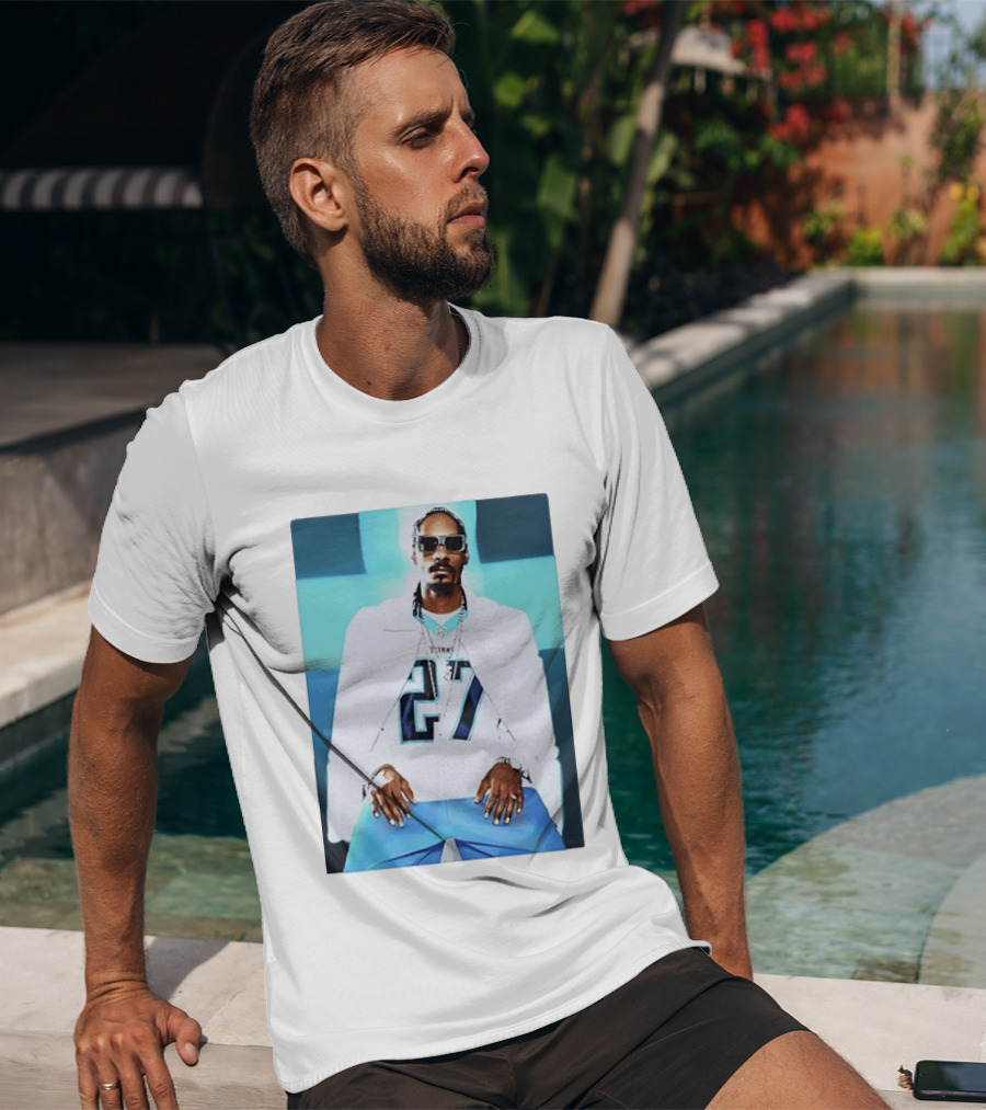 Tennessee Titans 27 Jersey Worn By Snoop Dogg T-Shirt