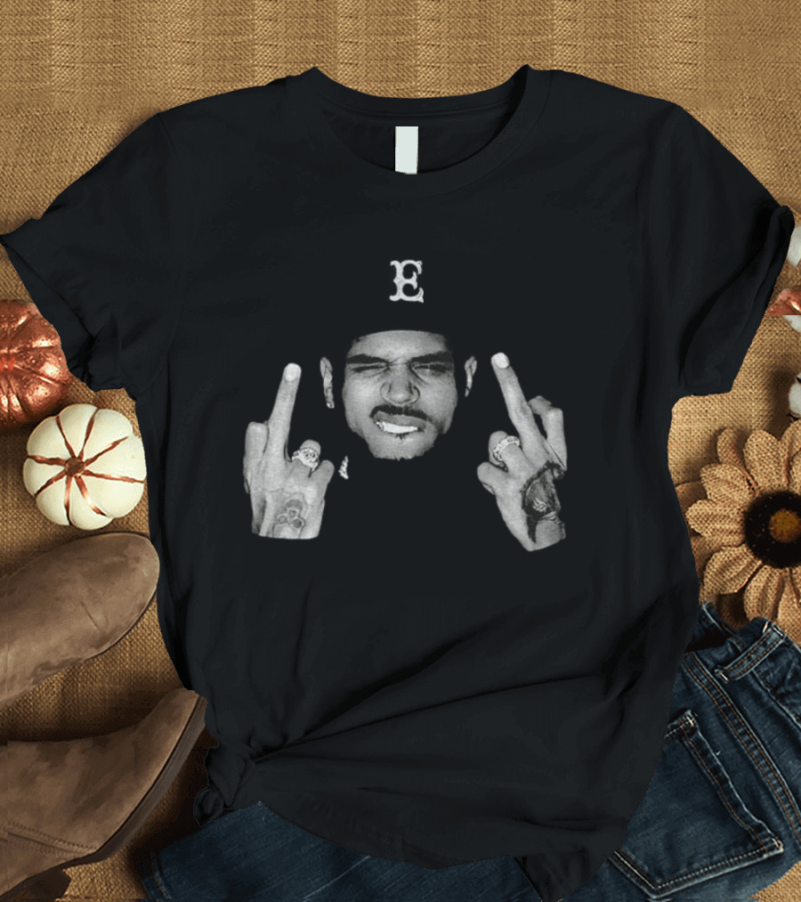 Usher Chris Brown Tour Middle Finger Gesture T-Shirt