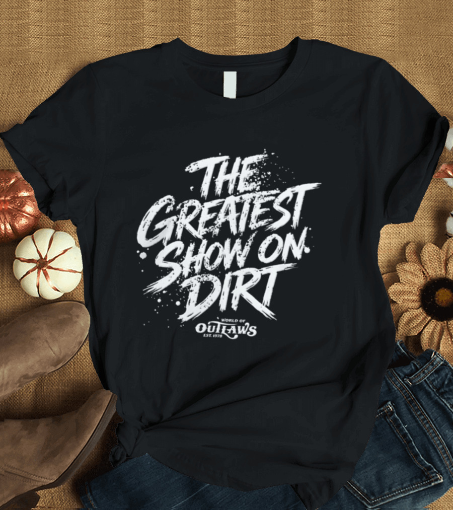 World Of Outlaws The Greatest Show On Dirt Racing Event Promo T-Shirt