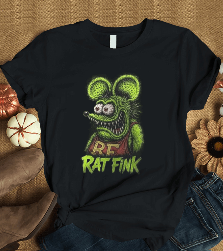 Rat Fink Kustom Kulture Born To Ride Weird RF T-Shirt