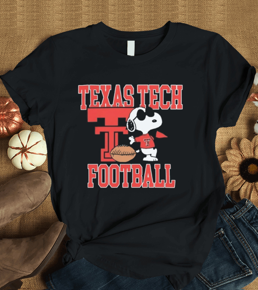 Texas Tech Football Snoopy Peanuts NCAA T-Shirt