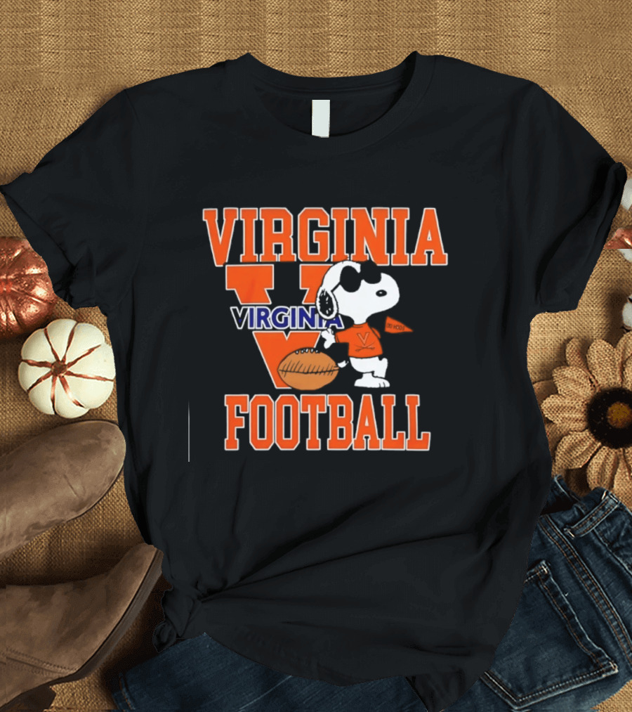 Virginia Cavaliers Football Snoopy Go Hoos T-Shirt