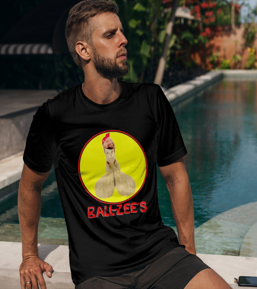 Ball Zee's Squirrel Meme Circle Red Cap T-Shirt