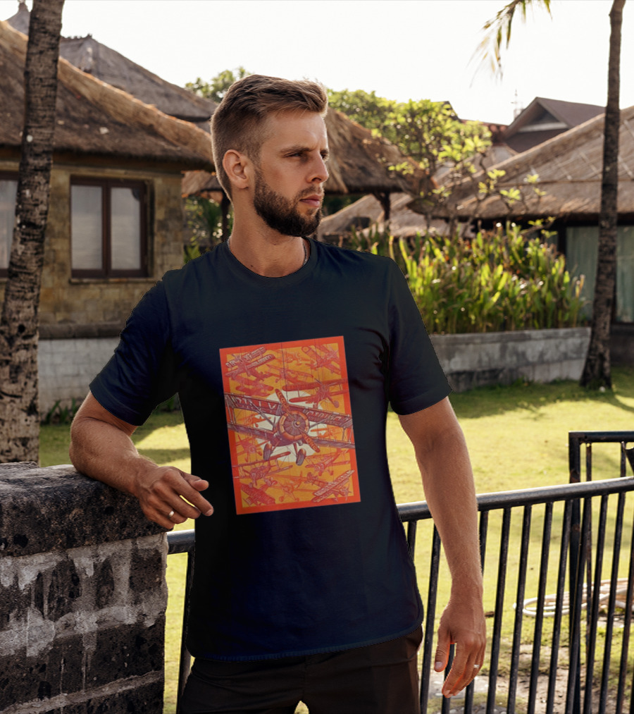 Biplane Airshow Eugene And Austin Adventure T-Shirt