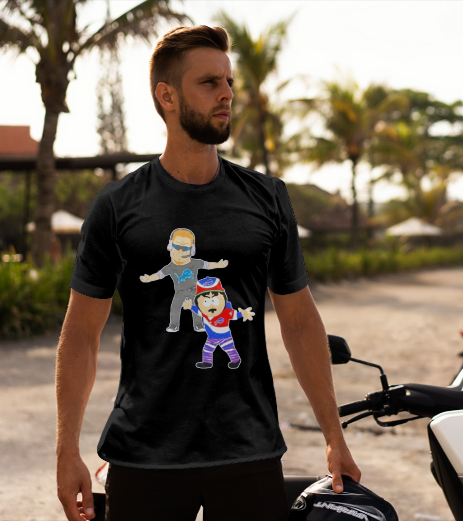 Buffalo Bills Detroit Lions South Park Crossover Motown Bro Down T-Shirt