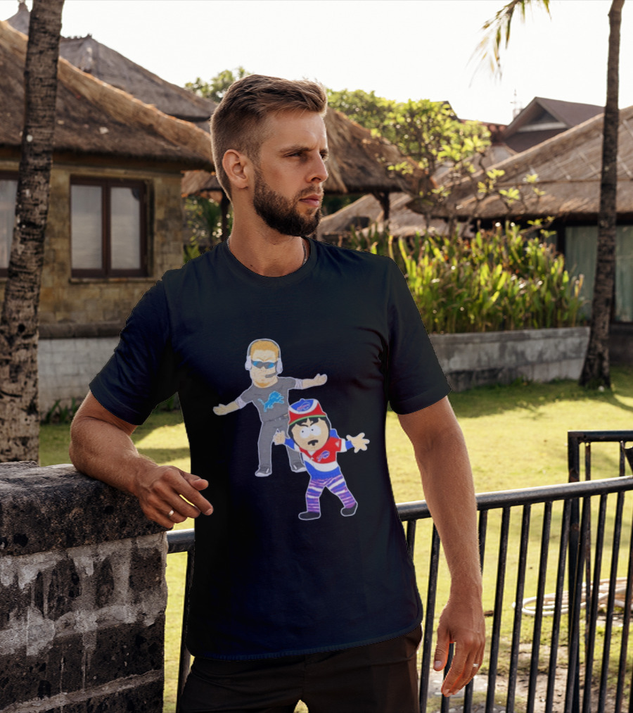 Buffalo Bills Detroit Lions South Park Crossover Motown Bro Down T-Shirt