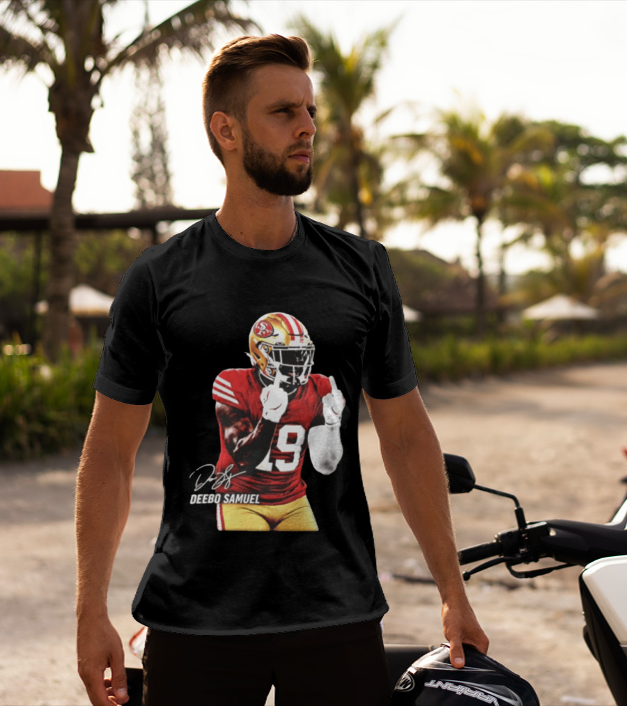 Deebo Samuel Number 19 San Francisco 49ers Signature Gesture T-Shirt