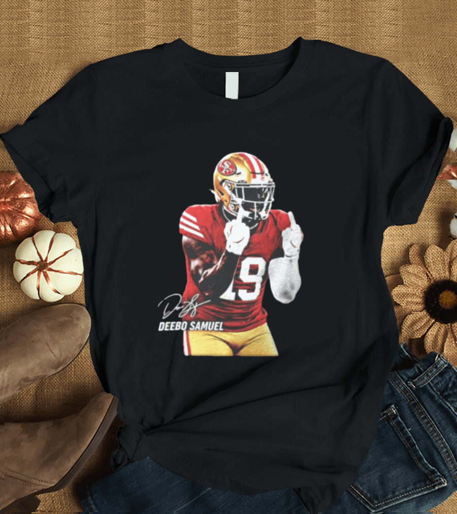 Deebo Samuel Number 19 San Francisco 49ers Signature Gesture T-Shirt