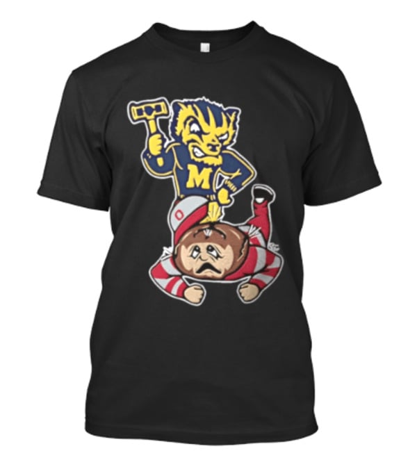 Michigan Wolverines Vs Ohio State Buckeyes Football Rivalry Mascot Showdown T-Shirt