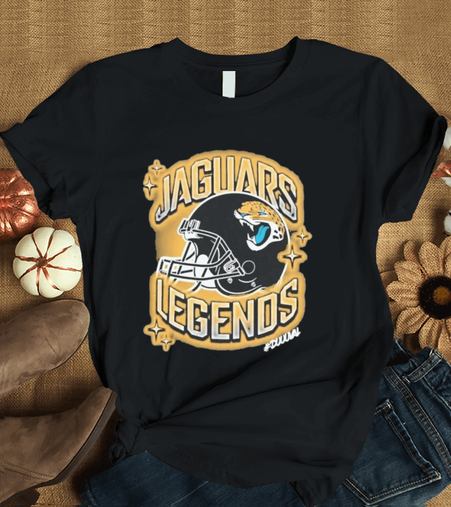 Jacksonville Jaguars Legends DUUUVAL Football Helmet T-Shirt