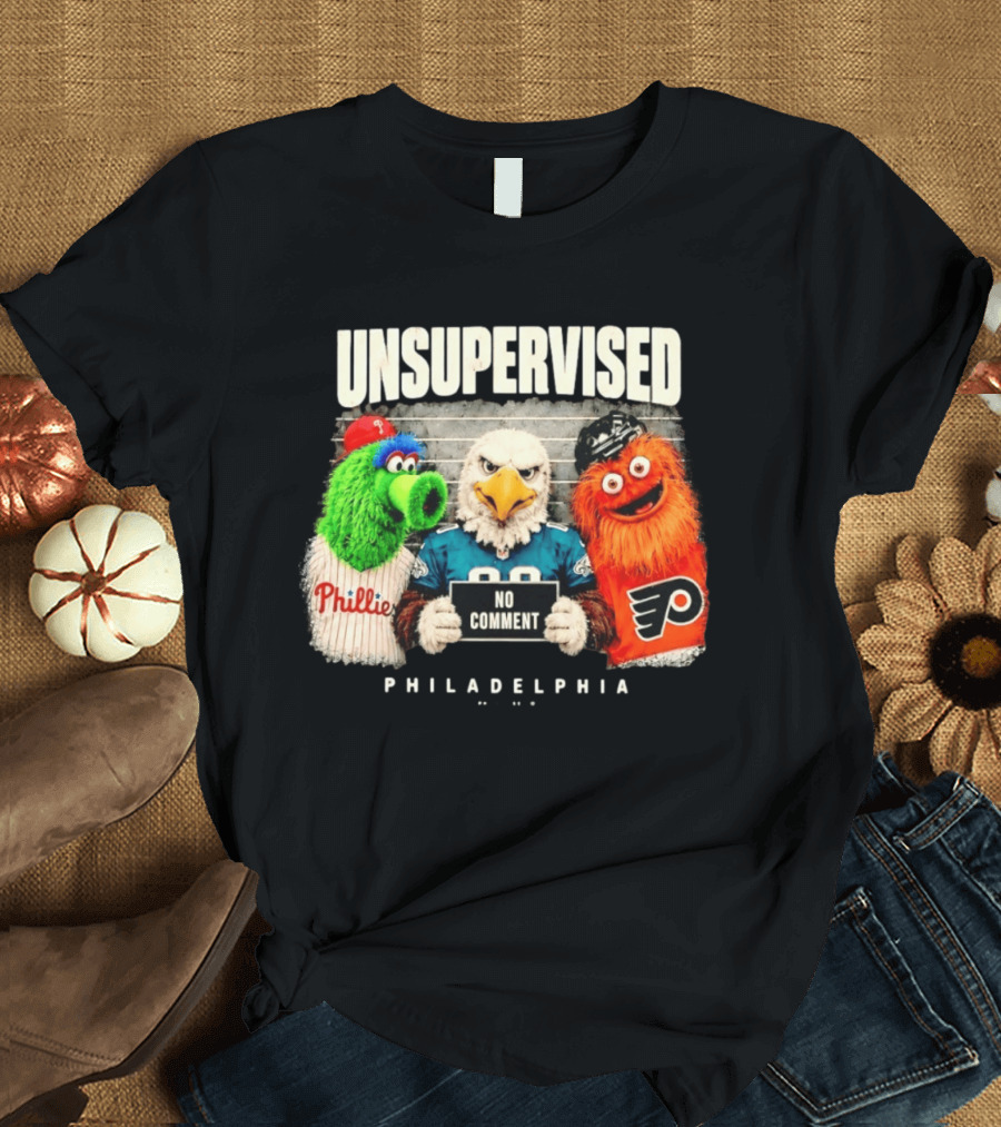 Unsupervised Philadelphia Mascots No Comment Phanatic Eagle Flyers T-Shirt