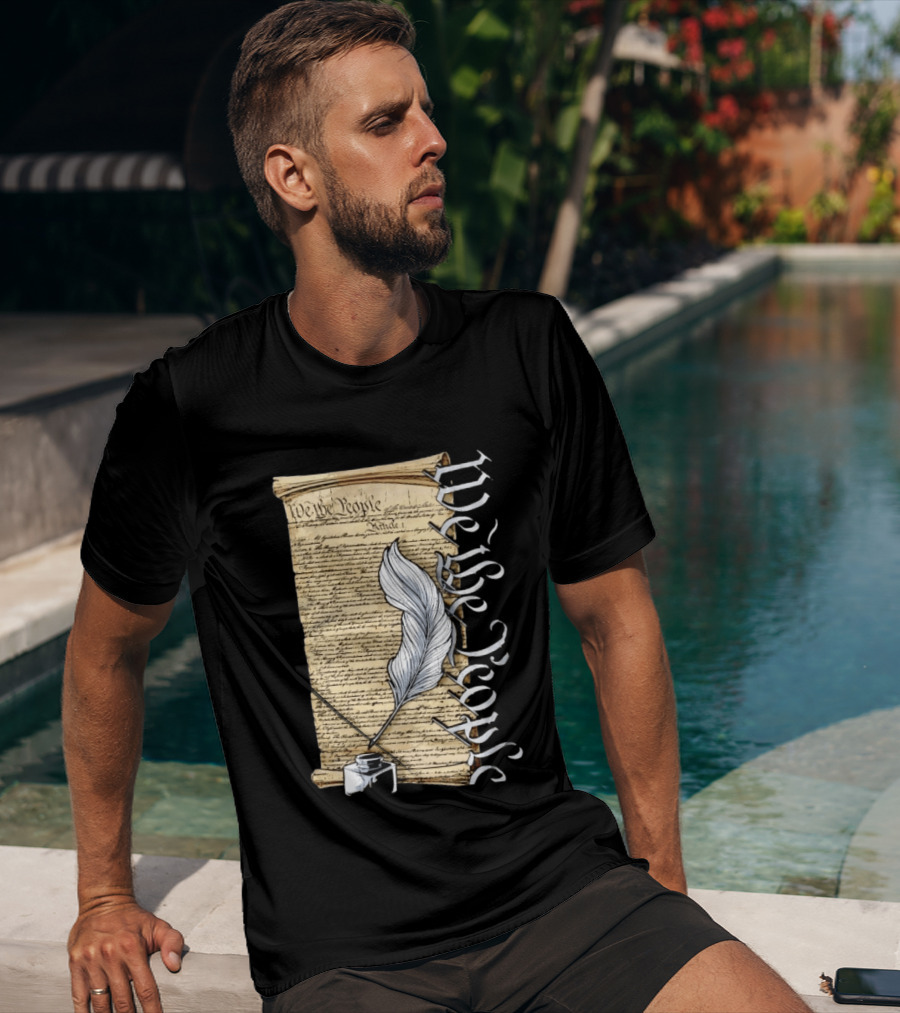 We The People United States Constitution Article 1 Quill Ink Scroll T-Shirt