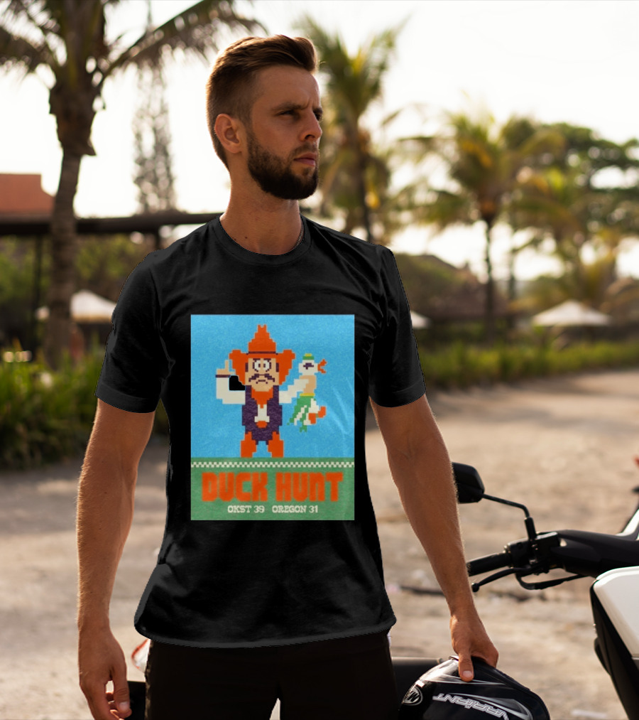 Oklahoma State Cowboys Duck Hunt OKST 39 Oregon 31 T-Shirt
