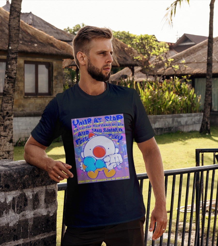 Your AI Slop Is Literal Shit From An Ass And You Should Feel Icky Make Bad Art Yourself Like The Rest Of Us T-Shirt