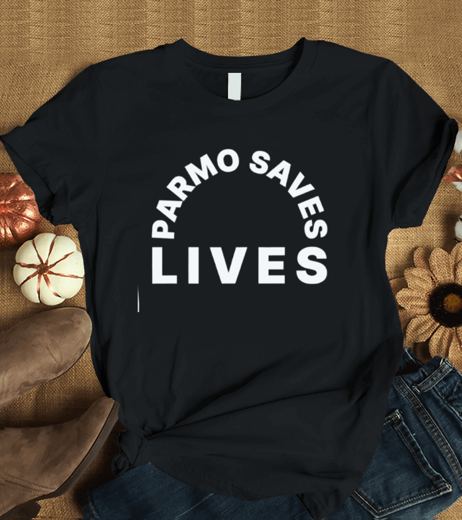 Parmo Saves Lives Teesside Middlesbrough Bold White T-Shirt