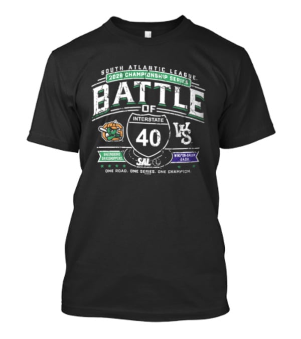 North Atlantic League 2026 Championship Series Battle Of Interstate 40 Greensboro Grasshoppers Winston Salem Dash T-Shirt