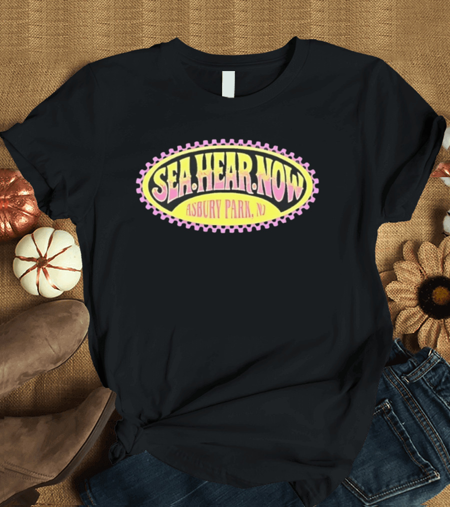 Sea Hear Now Asbury Park NJ Music Festival Retro Surfing Vibes T-Shirt