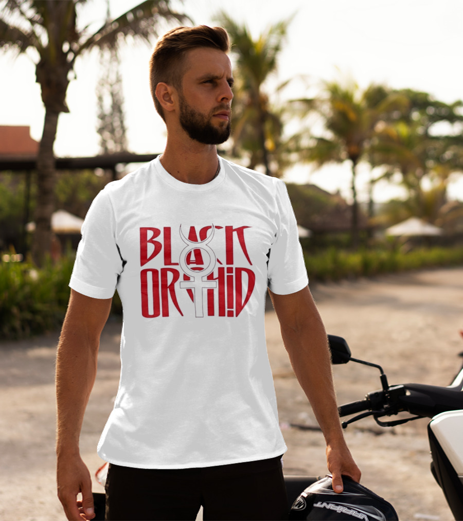 Black Orchid Venus Symbol Red T-Shirt