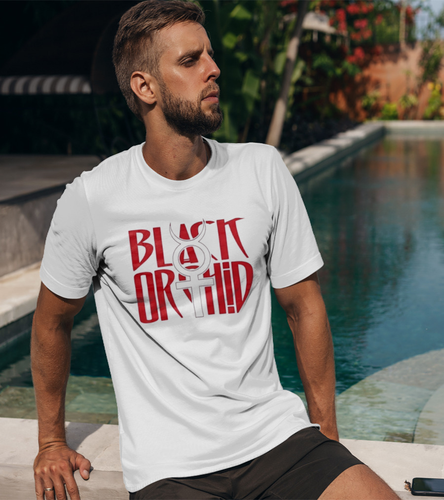 Black Orchid Venus Symbol Red T-Shirt