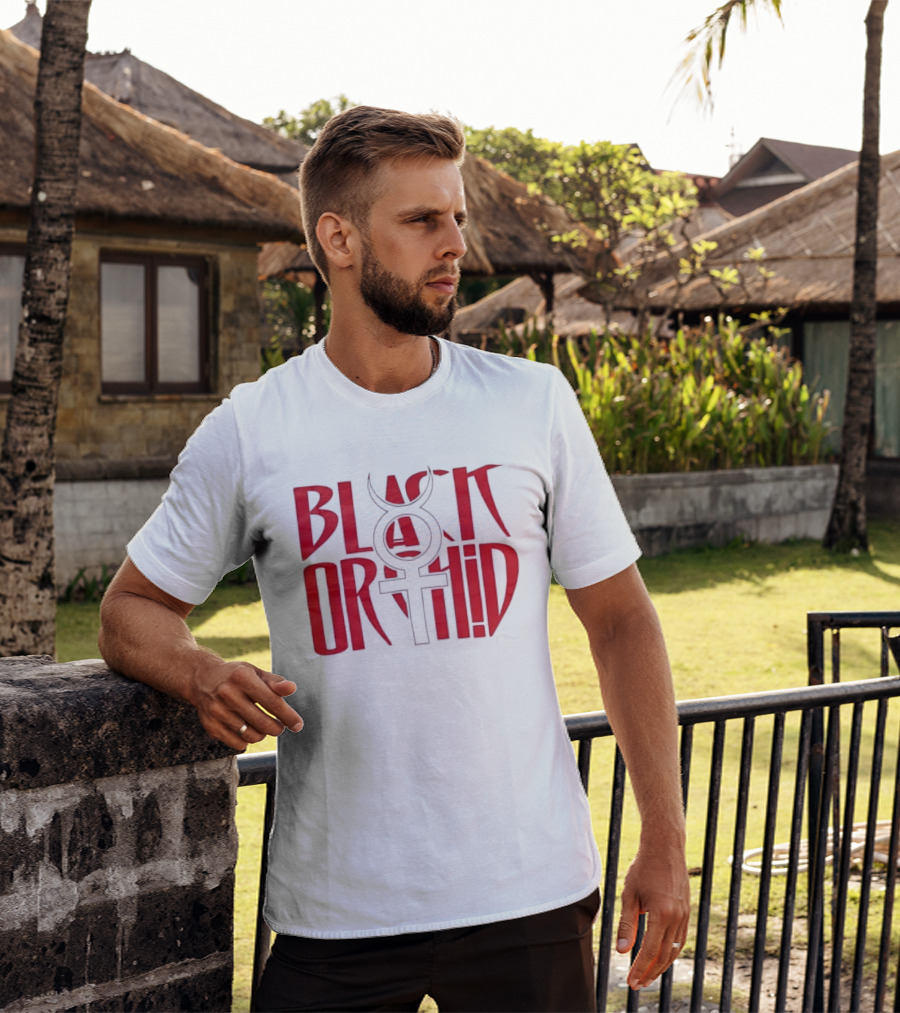 Black Orchid Venus Symbol Red T-Shirt
