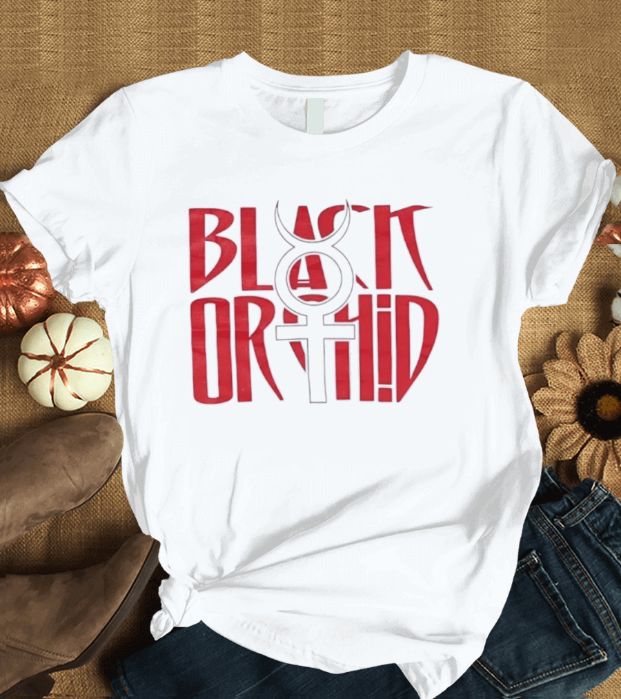 Black Orchid Venus Symbol Red T-Shirt