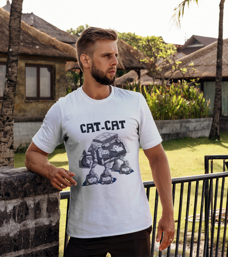 Cat Cat Walker Kittens Star Wars AT AT Sci Fi Feline T-Shirt