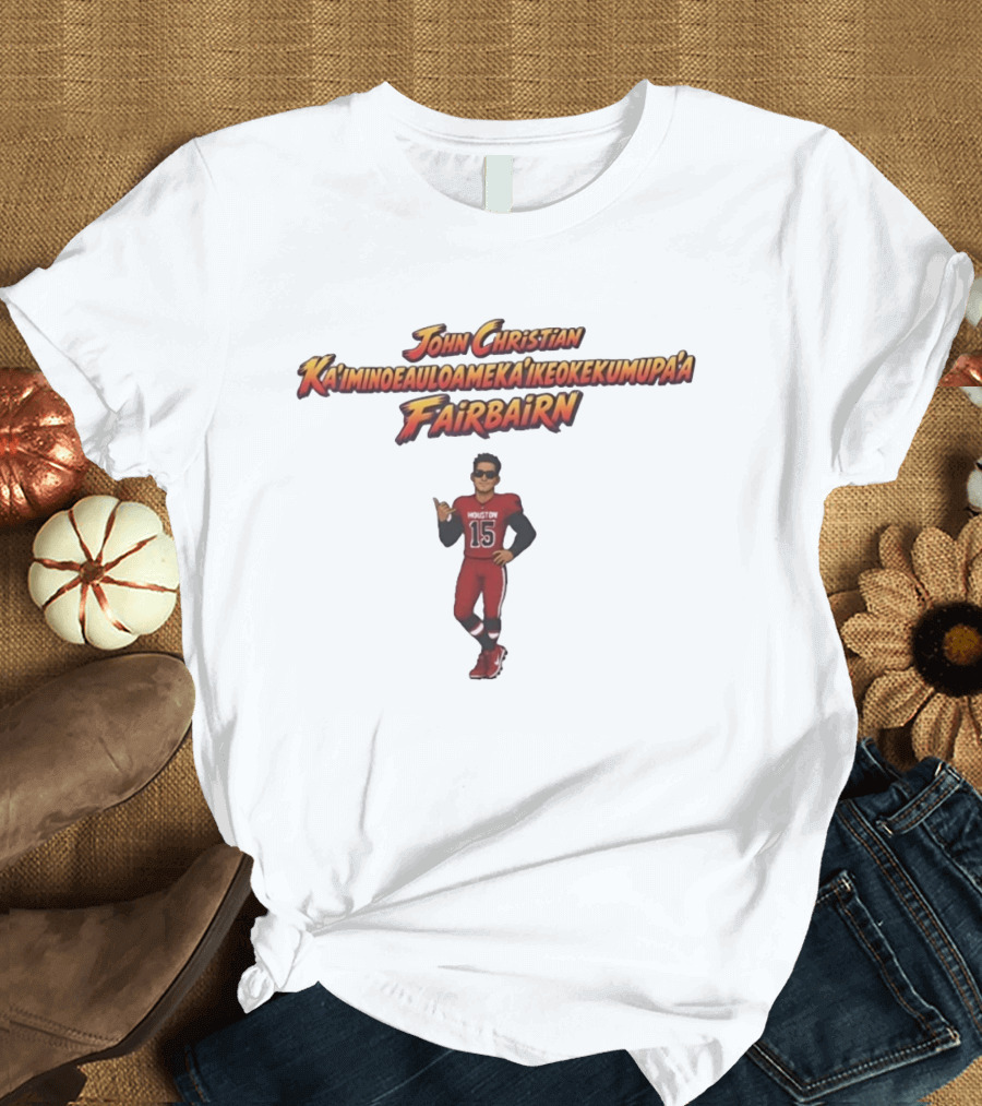 John Christian Ka'imi Fairbairn Houston 15 Football Player T-Shirt