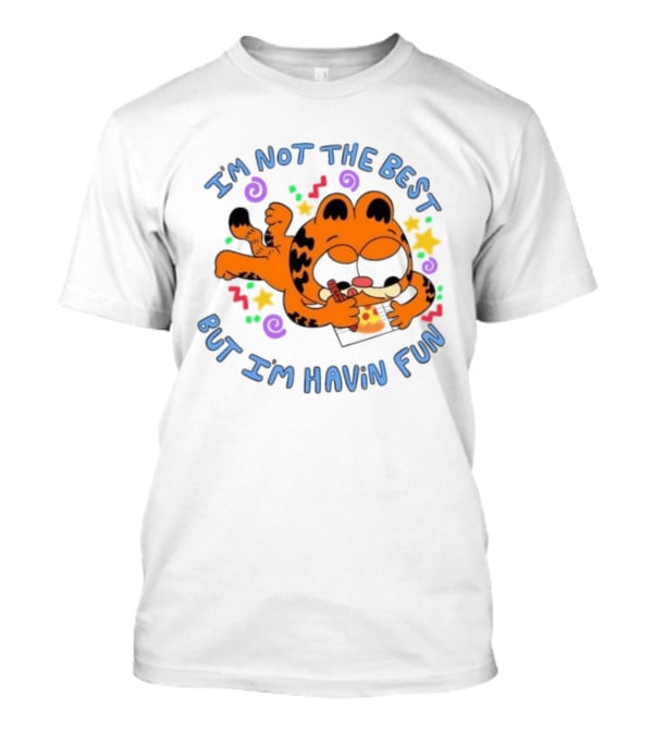 Lasagna Cat Not The Best But Havin' Fun Retro Comic T-Shirt