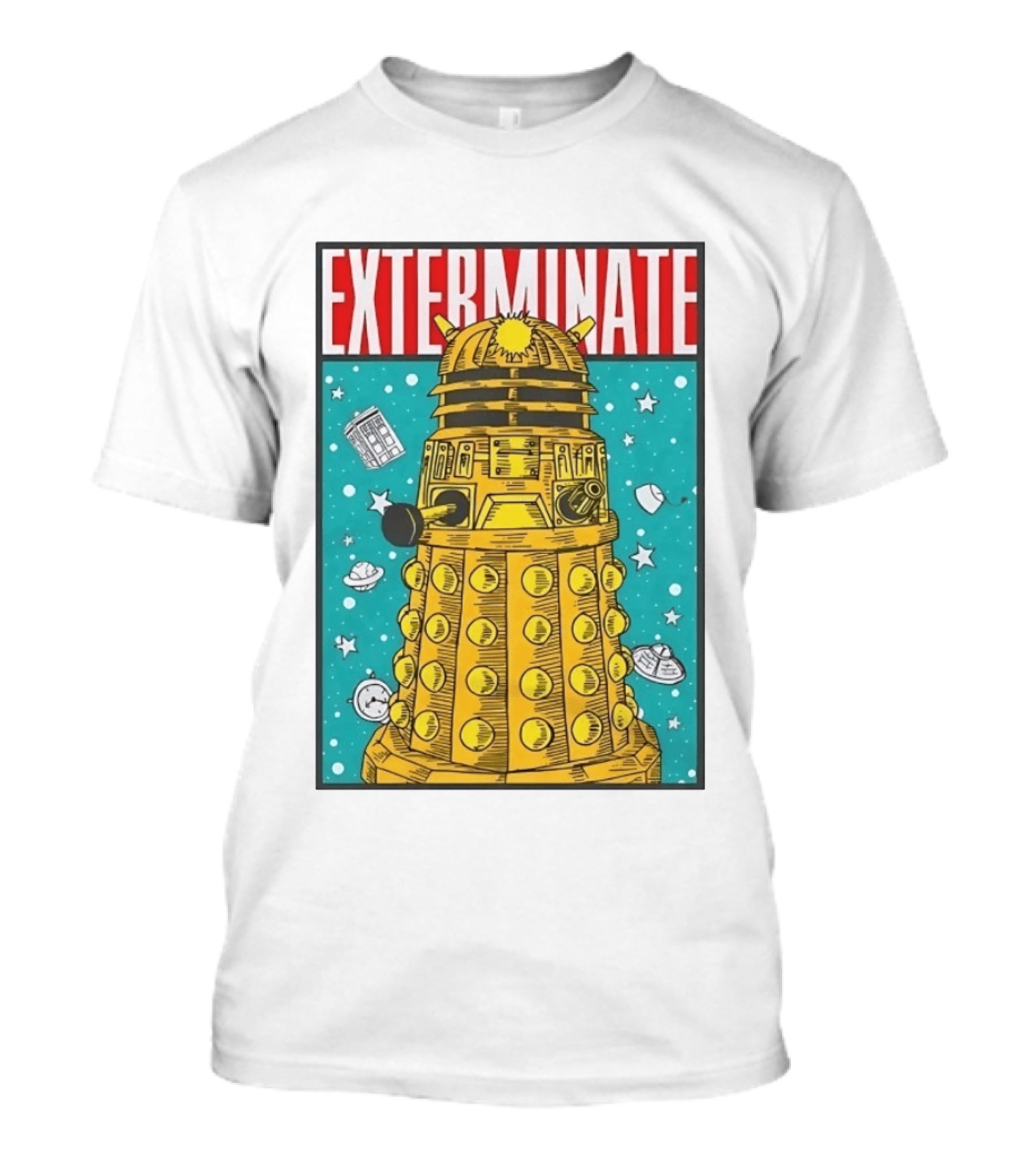 Doctor Who Dalek Exterminate Sci Fi BBC Classic Alien Robot T-Shirt