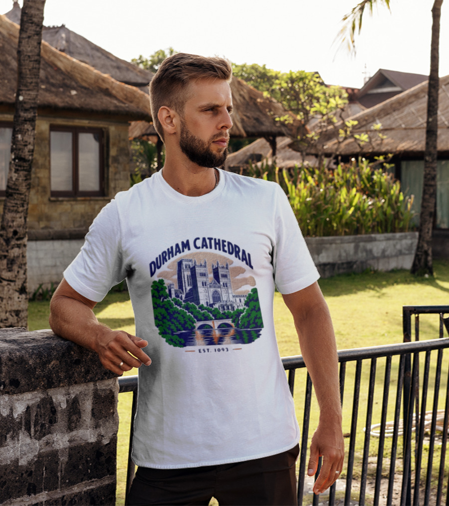 Durham Cathedral Est 1093 Iconic Landmark Travel Souvenir T-Shirt