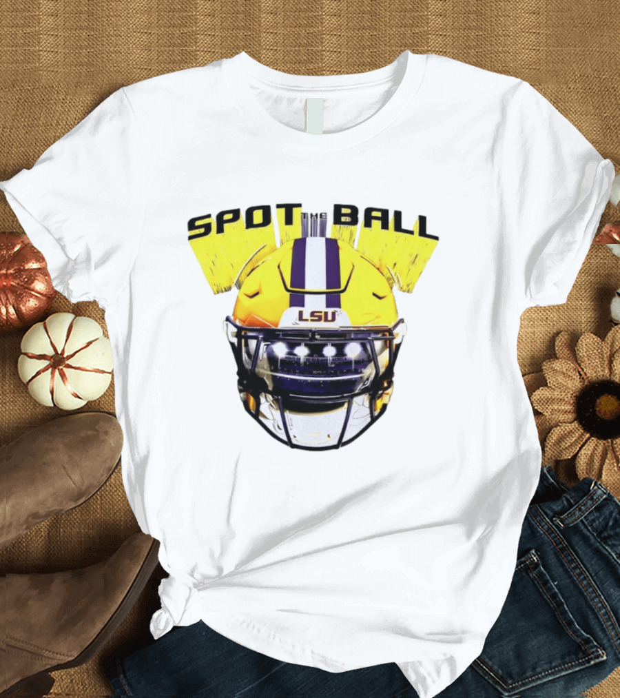 LSU Tigers Spot The Ball 2026 Football Helmet T-Shirt