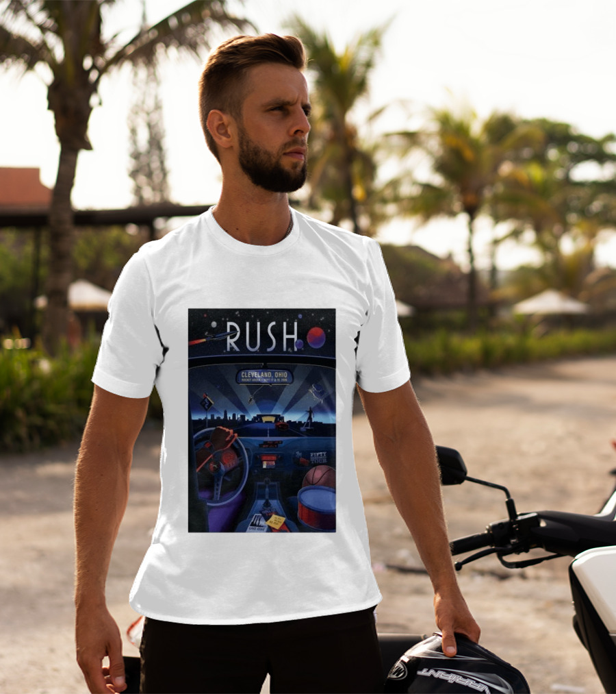 Rush Fifty Tour Cleveland Ohio Rocket Arena September 17 & 19 2026 T-Shirt