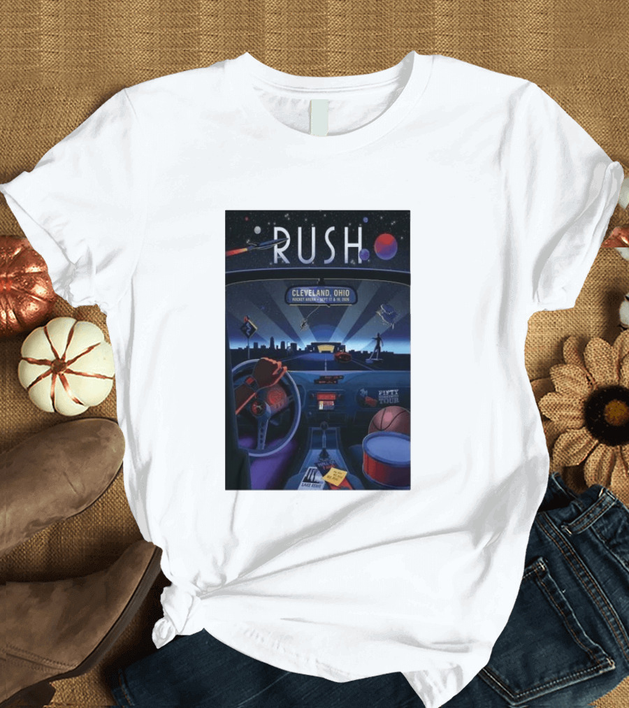 Rush Fifty Tour Cleveland Ohio Rocket Arena September 17 & 19 2026 T-Shirt