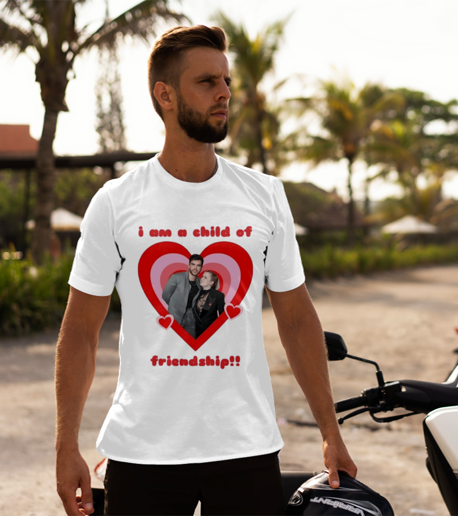 Luke Newton Nicola Coughlan I Am A Child Of Friendship Heart T-Shirt