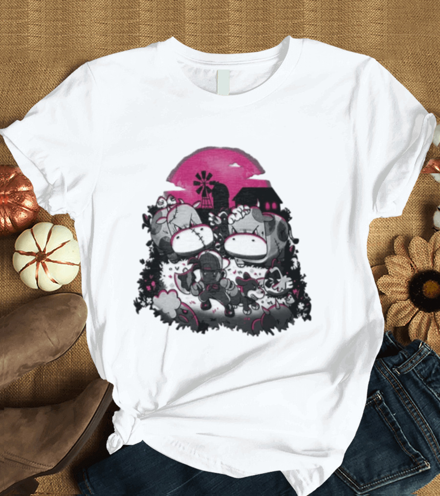Harvest Moon Pete Zombie Farm Animals Horror Night Of The Living Farm Village T-Shirt