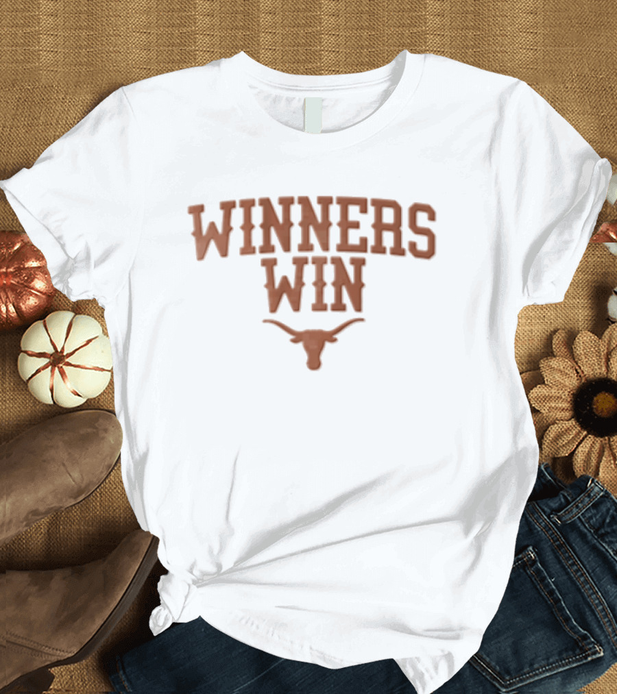 Texas Longhorns Winners Win Burnt Orange Steer Head T-Shirt
