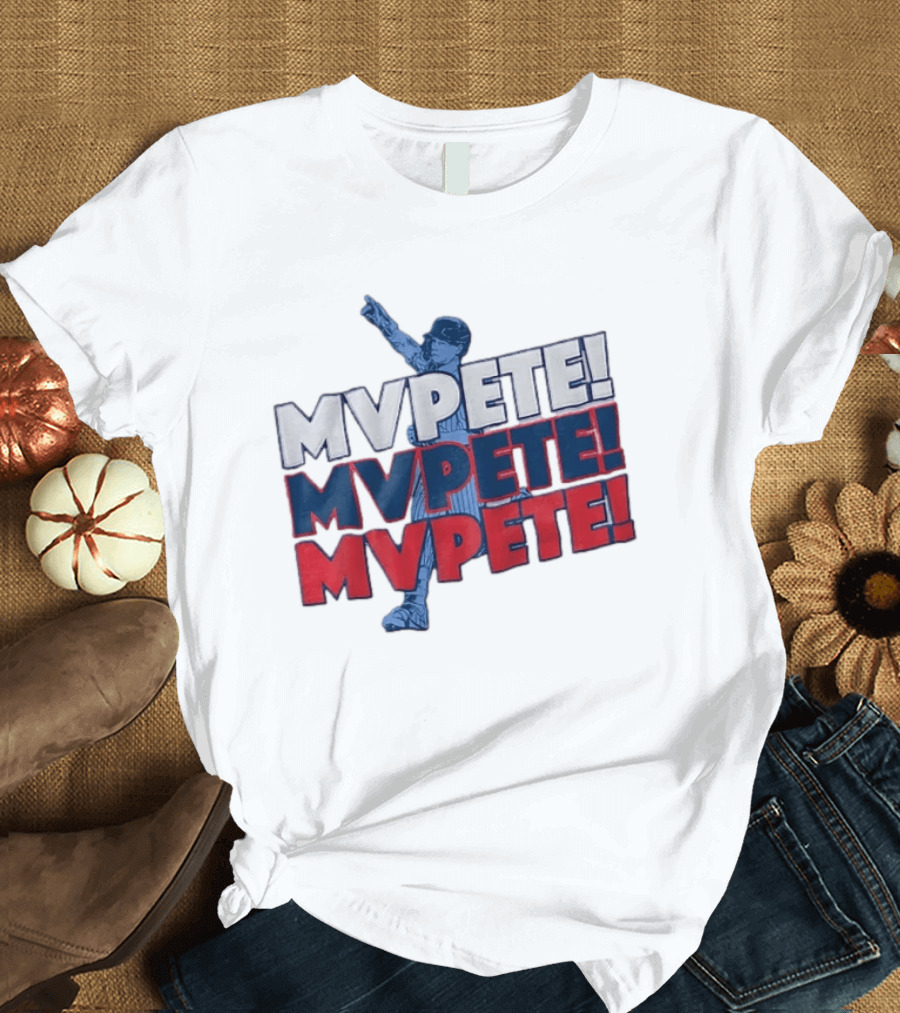 Pete Crow Armstrong Chicago Cubs MVPete Chant Celebration T-Shirt