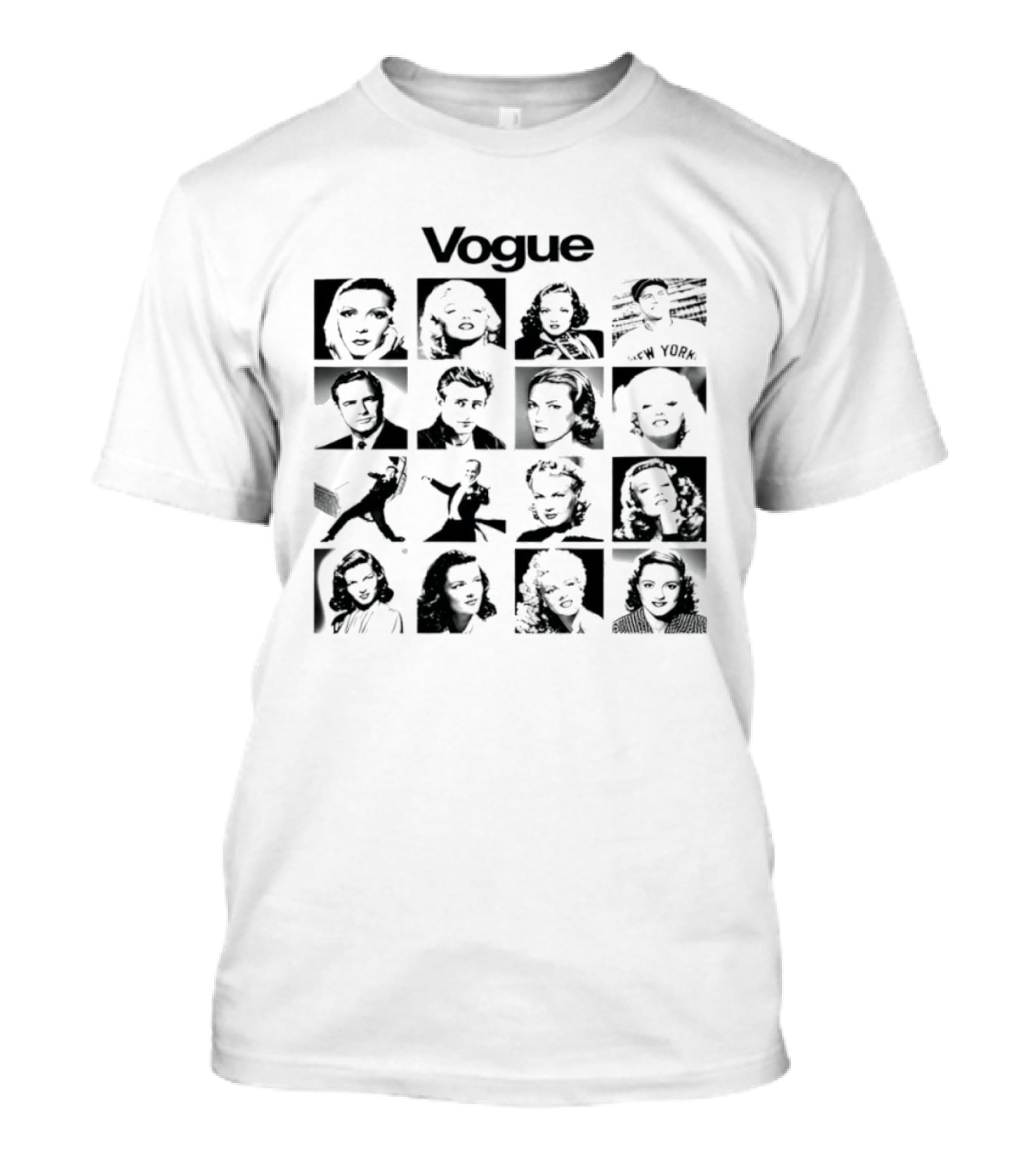 Vogue Marilyn Monroe James Dean Marlon Brando Icons Of Hollywood T-Shirt