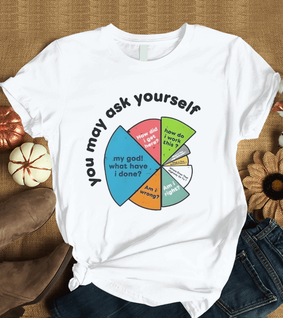 You May Ask Yourself My God What Have I Done How Do I Work This Pie Chart T-Shirt