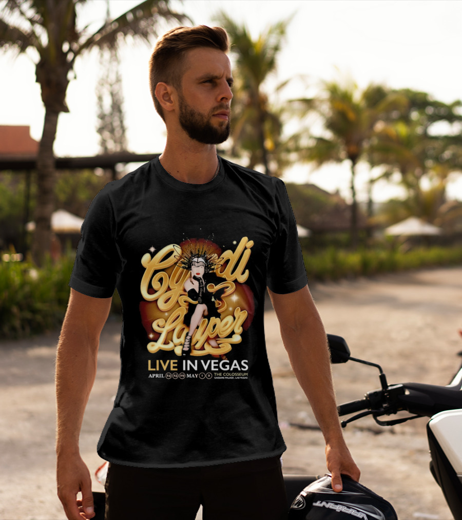 Cyndi Lauper Live In Vegas April May The Colosseum Caesars Palace T-Shirt