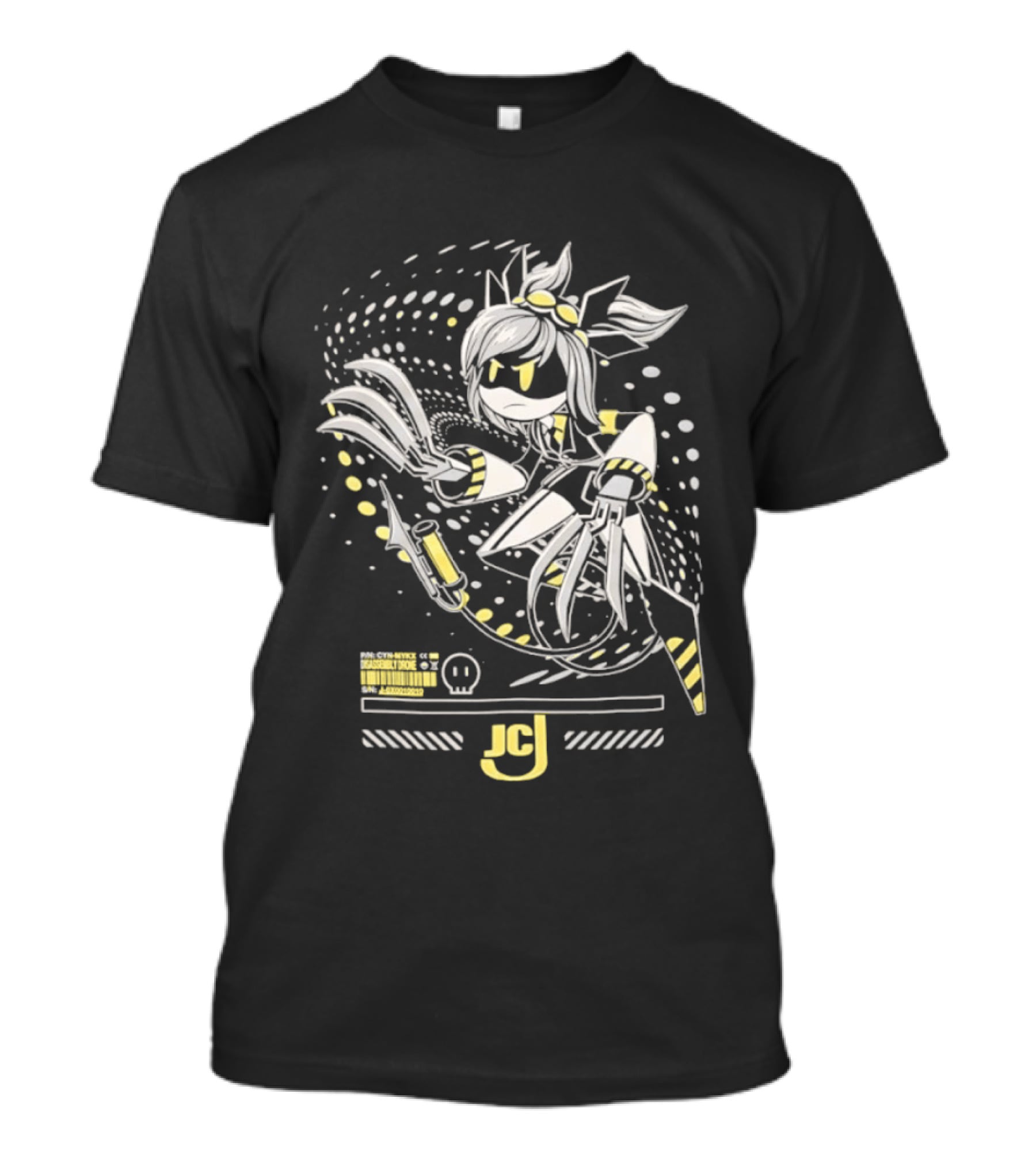 Mykx JCJ Anime Disassembly Drone Character With Claws And Tech T-Shirt